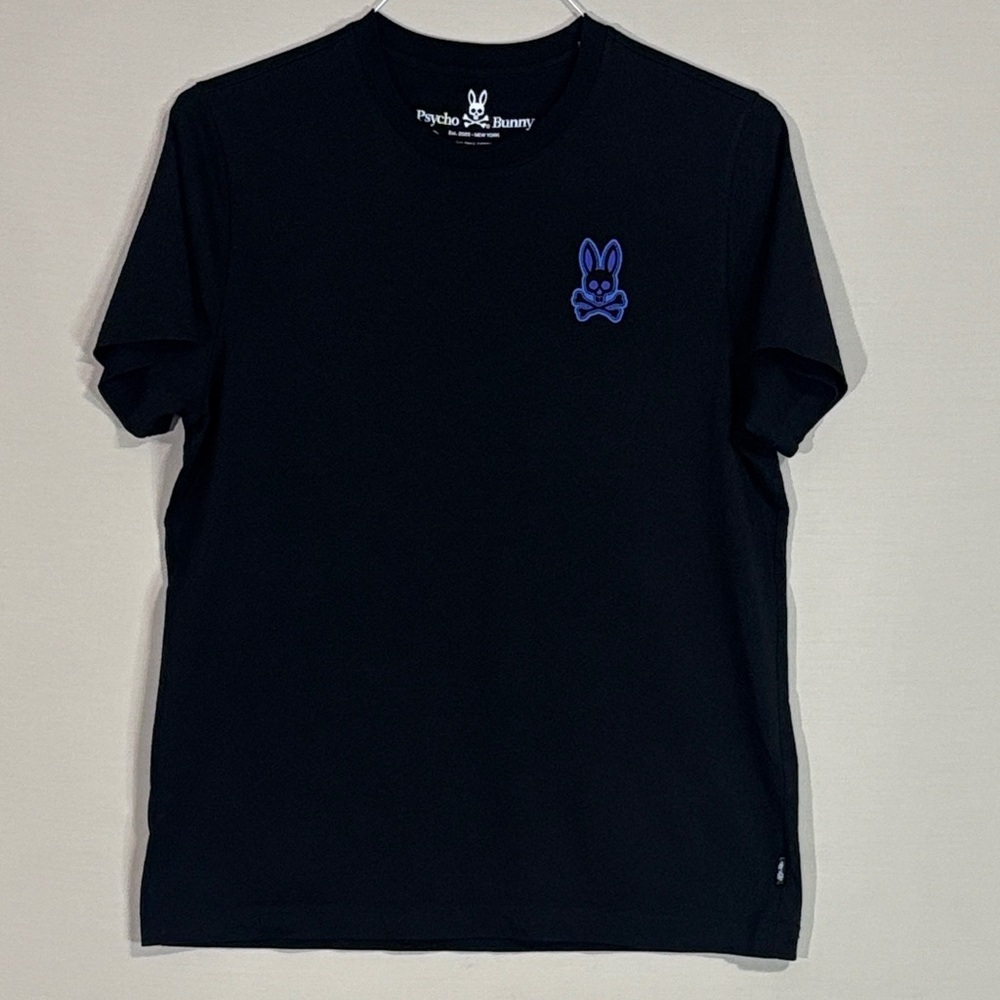 Psycho Bunny Pima Cotton Graphic T-Shirt Black Rainbow Logo Size 4
